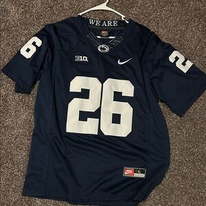 Saqon Barkley PSU Jersey Nike Men's Dark Blue and White Jersey